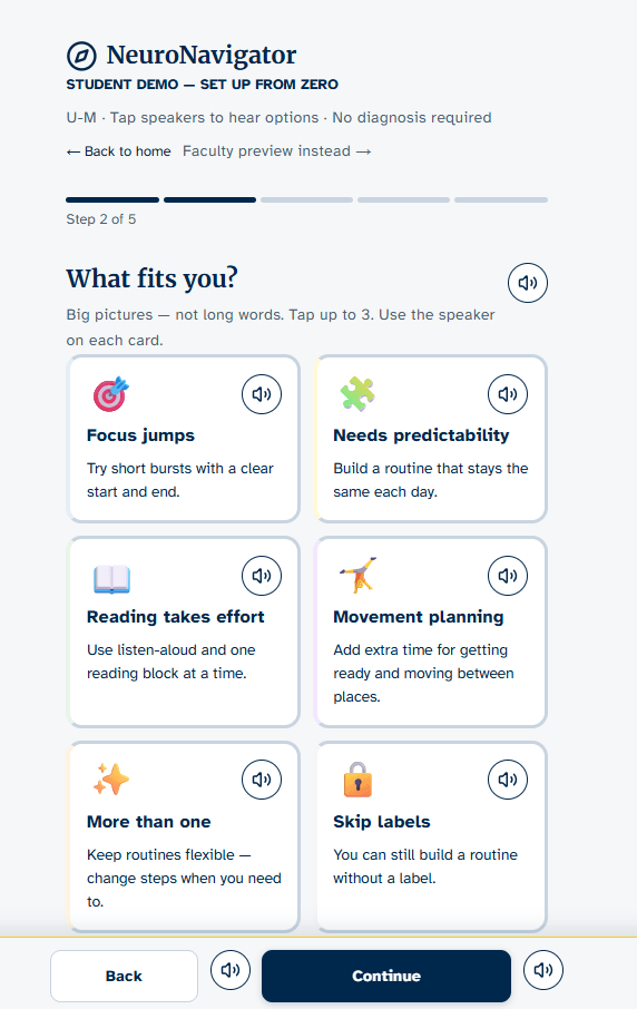 NeuroNavigator screenshot: What fits you